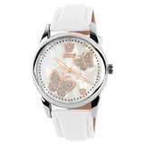 SKMEI 9079 Butterfly PU Leather Band Life Waterproof Women Quartz Wrist Watch