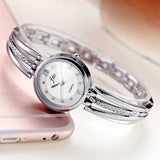 JW 3512 Fashion Round Dial Rhinestones Alloy Lady  Bracelet Bangle Women Dress Quartz Watch