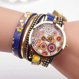 Fashion Folk Custom Style Flower Big Dial Ladies Bracelet Watch Women Quartz Watch