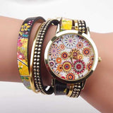 Fashion Folk Custom Style Flower Big Dial Ladies Bracelet Watch Women Quartz Watch