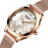 GUANQIN Luxury Brand Ladies Wristwatch Synthetic Sapphire Glass Fashion Women Dress Watch GS19042