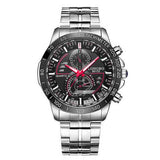 LONGBO 80132 Luminous Men Watch Fashion Date Display Stainless Steel Quartz Wrist Watch