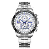 LONGBO 80132 Luminous Men Watch Fashion Date Display Stainless Steel Quartz Wrist Watch
