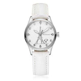 WISHDOIT WSD-005 Fashion Women Quartz Watch Roman Numerals Flower Iron Tower Wrist Watch