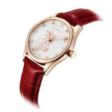 WISHDOIT WSD-005 Fashion Women Quartz Watch Roman Numerals Flower Iron Tower Wrist Watch