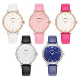 Fashion Simple Style Watch Leather Strap Women Quartz Watch
