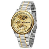 WINNER 378 Self-winding Mechanical Watch Classic Stainless Steel Strap Men Wrist Watch