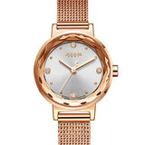 JULIUS 917 Simple Fashion Mesh Stainless Steel Strap Girls Quartz Watch