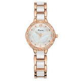 KIMIO KW6016M Fashion Women Quartz Watch Luxury Rhinestones Ceramic Watch