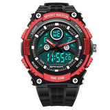 SANDA 709 Dual Display 30M Waterproof Outdoor Sport Military Fashion LED Digital Watch