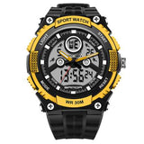 SANDA 709 Dual Display 30M Waterproof Outdoor Sport Military Fashion LED Digital Watch