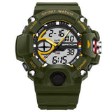 SANDA 715 Dual Display Multi-function Sport Stopwatch Outdoor Fashion Men Digital Watch