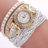 DUOYA Luxury Nation Style  Crystal Gold Bracelet Watch Ladies Vintage Quartz Wirstwatches