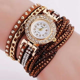 DUOYA Luxury Nation Style  Crystal Gold Bracelet Watch Ladies Vintage Quartz Wirstwatches