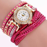 DUOYA Luxury Nation Style  Crystal Gold Bracelet Watch Ladies Vintage Quartz Wirstwatches