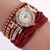 DUOYA Luxury Nation Style  Crystal Gold Bracelet Watch Ladies Vintage Quartz Wirstwatches