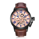 IK COLOURING K003 Business Style Male Wristwatch Leather Strap Mechanical Watches