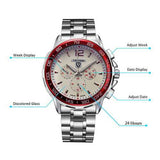 TEVISE 356 Military Style Full Steel Male Wristwatch Semi-Automatic Mechanical Watch