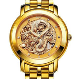 ANGELA BOS 9007 Automatic Wind Mechanical Watches Dragon Collection Stainless Steel Strap Men Watch