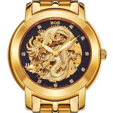 ANGELA BOS 9007 Automatic Wind Mechanical Watches Dragon Collection Stainless Steel Strap Men Watch