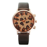 HY Bright Skin Leopard Clock Dial Lady Rose Gold Shell Snake