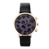 HY Bright Skin Leopard Clock Dial Lady Rose Gold Shell Snake