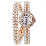 DUOYA XR1304 Pearls Ultra Thin Strap Bracelet Watch