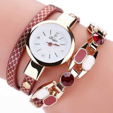 DUOYA DY106 Fashionable Vintage Leather Women Bracelet Watch