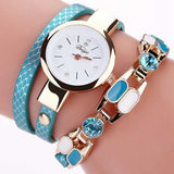 DUOYA DY106 Fashionable Vintage Leather Women Bracelet Watch