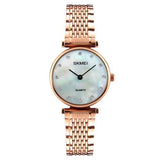 SKMEI 1223 Rhinestones Waterproof Ladies Wrist Watch
