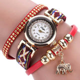 DUOYA XR1889 Fashion Gold Elephant Ladies Bracelet Watch