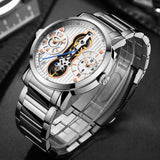 GUANQIN GJ16103 Skeleton Calendar Auto Mechanical Watches