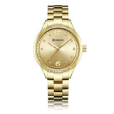 CURREN 9003 Crystal Casual Style Stainless Women Wrist Watch