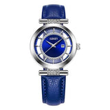 OUBAOER OB2007 Blue Rhinestone Women Quartz Wrist Watch