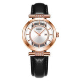 OUBAOER OB2007 Blue Rhinestone Women Quartz Wrist Watch