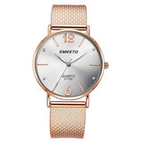 SMEETO Casual Style Steel Strap Ladies Dress Quartz Watch