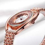 REBIRTH RE079 Fashion Diamond Steel Strap Women Quartz Watch