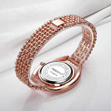 REBIRTH RE079 Fashion Diamond Steel Strap Women Quartz Watch