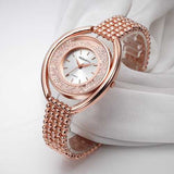 REBIRTH RE079 Fashion Diamond Steel Strap Women Quartz Watch