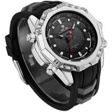 WEIDE 6406 Silver Case Luminous Dual Display Digital Watch