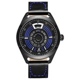 WEIDE UV1701 Unique Design Leather Strap Men Wrist Watch
