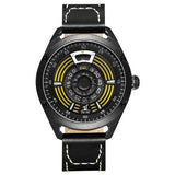 WEIDE UV1701 Unique Design Leather Strap Men Wrist Watch