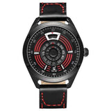 WEIDE UV1701 Unique Design Leather Strap Men Wrist Watch
