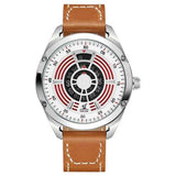 WEIDE UV1701 Unique Design Leather Strap Men Wrist Watch