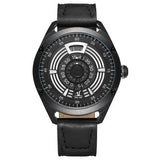 WEIDE UV1701 Unique Design Leather Strap Men Wrist Watch