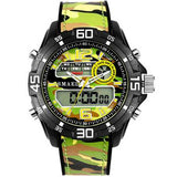 SMAEL 1077 Men Military Luminous Dual Display Digital Watch