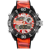 SMAEL 1077 Men Military Luminous Dual Display Digital Watch