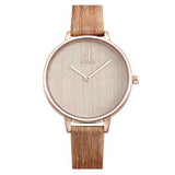 SK K0078 Creative Leather Strap Women Wrist Watch