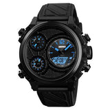 SKMEI 1359 3 Dials Chronograph Dual Display Digital Watch